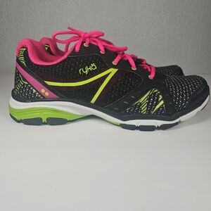 Ryka Womens Agility Low Top Lace Up Running Sneaker Size 8.5 M Multicolor